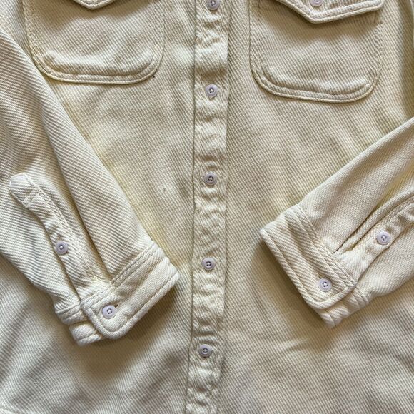 Outerknown Chroma Blanket Shirt Women's Buttercream Yellow-Size M/L - Picture 4 of 10